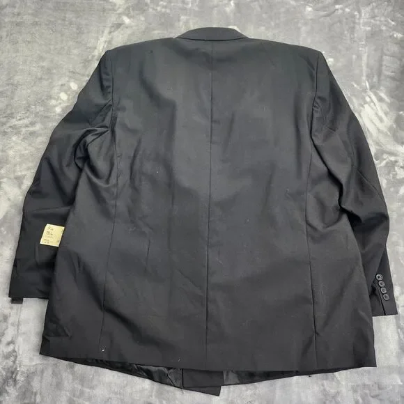 Hardwick Clothes Men's Suit Jacket Black Peak Lapel Double Breasted 54 Long